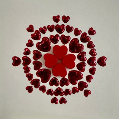 50 Hearts Birthday Card