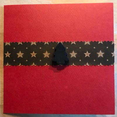 Handcrafted - Black Tree Christmas Card (2017)