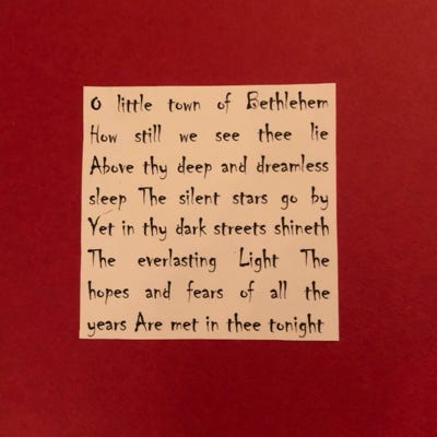 Handcrafted - Carol Christmas Card (2019)
