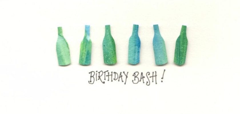Handcrafted - Bottles Birthday Invite